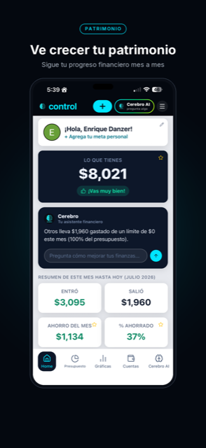 Cerebro Control — patrimonio